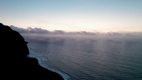 antena de la playa de madiera temprano en la mañana, portugal