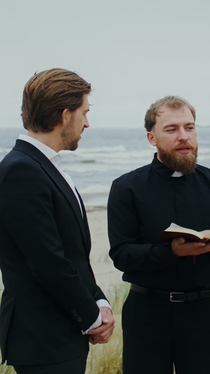 해변에서 결혼식