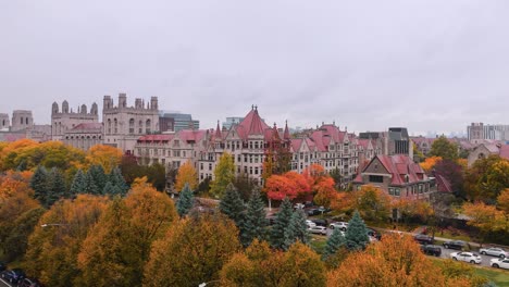 Aerial-view-of-University-of-Chicago-during-autumn