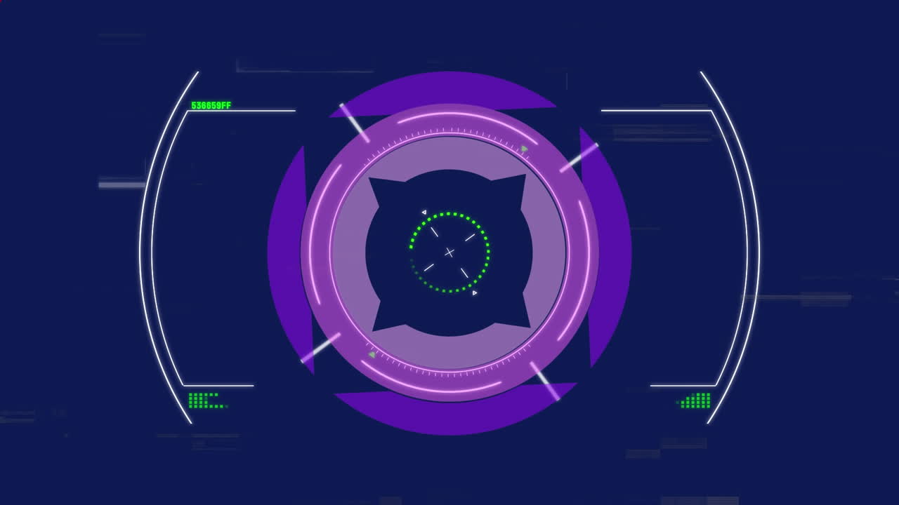 Animation of scope scanning with data processing and network of connections