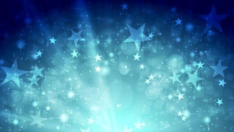 blue shiny sparkling video animation with stars