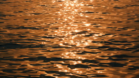 slow motion of sea surface at sunset