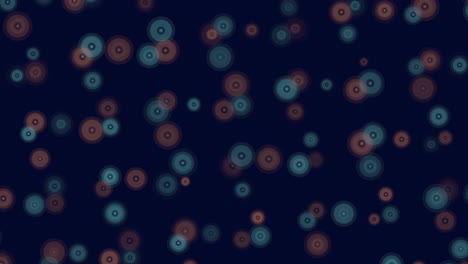 misterioso patrón de círculo púrpura y verde sobre fondo negro