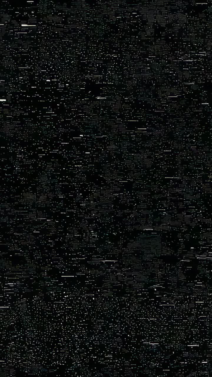 Vertical video: Displaying static pattern flickering across noise field, with shifting speckles