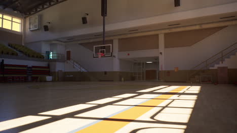 empty indoor basketball court