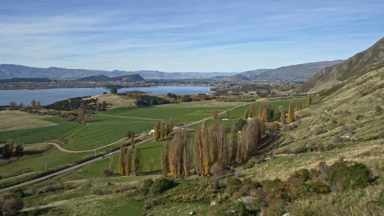 Scenic Landscape In Wanaka, South Island, New Zealand - Wide Shot