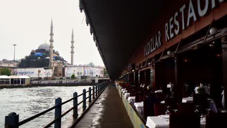 galata bridge and new mosque (yeni camii)