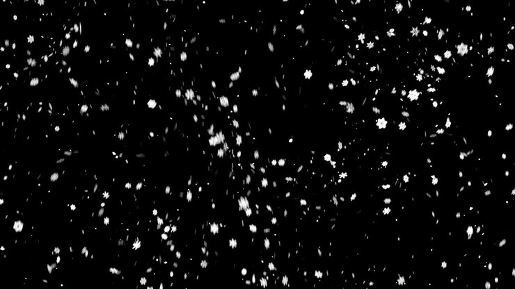 Falling Snow With Transparency Alpha Looped Animation Background.