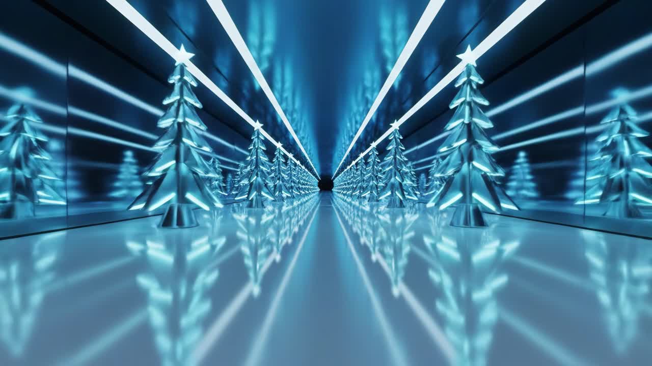 Futuristic Christmas Tree Tunnel