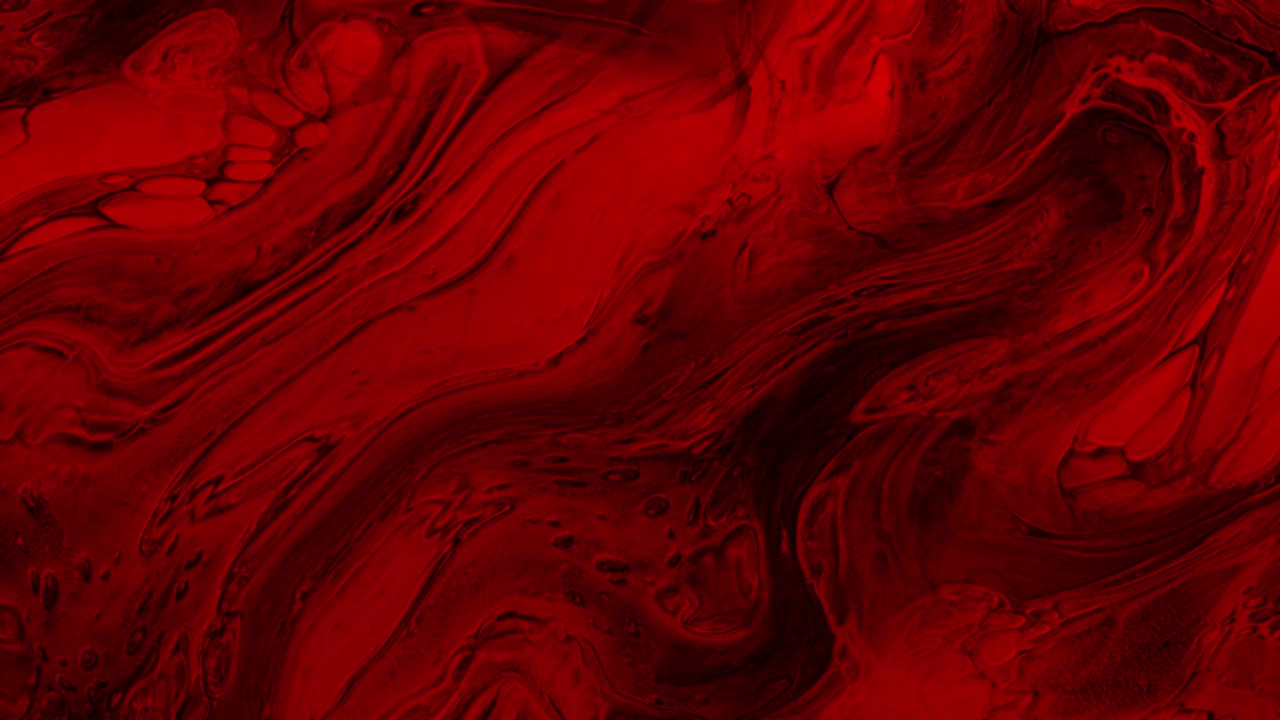 Miscela astratta di vernice fluida rossa, liquido in slow motion