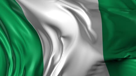 beautiful 3d animation of the nigeria flag in loop mode