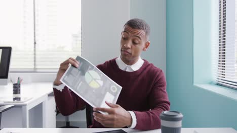 Mixed-race-man-speaking-to-camera