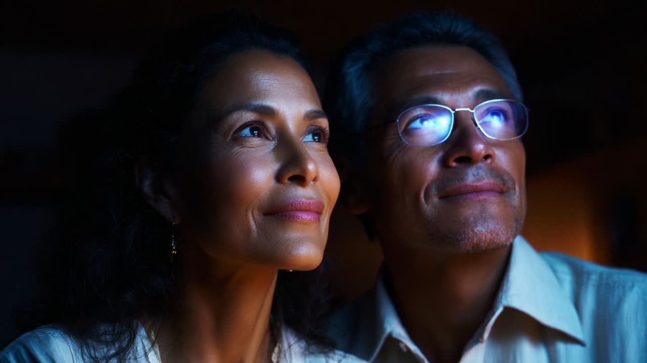 A Thoughtful Moment: Captured Frames of a Couple Lost in Their Dreams, Reflecting on Life's Journey Together, Surrounded by Soft Light That Highlights Their Expressions of Hope and Connection