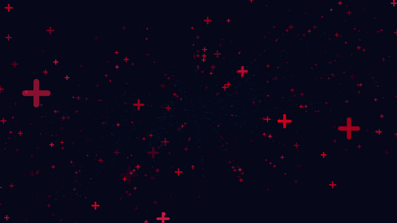 Red star crosses in a cosmic abyss