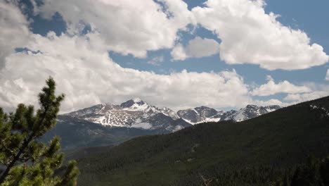 Timelapse-at-Rocky-Mountain-National-Park-with-clouds-passing-over-the-mountains