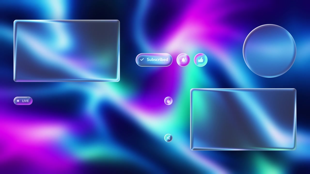 Neon Abstract Streaming Interface Background Animation