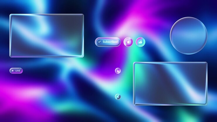 Neon Abstract Streaming Interface Background Animation