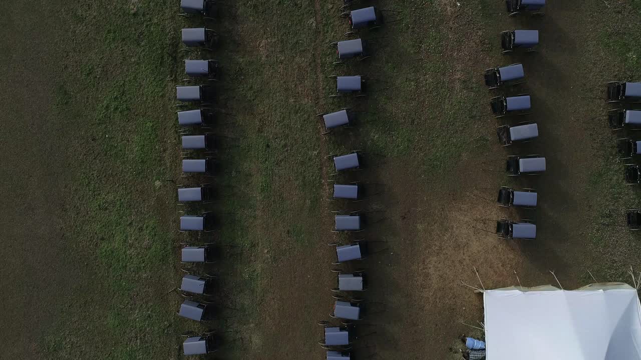 boda de una familia amish vista por un dron