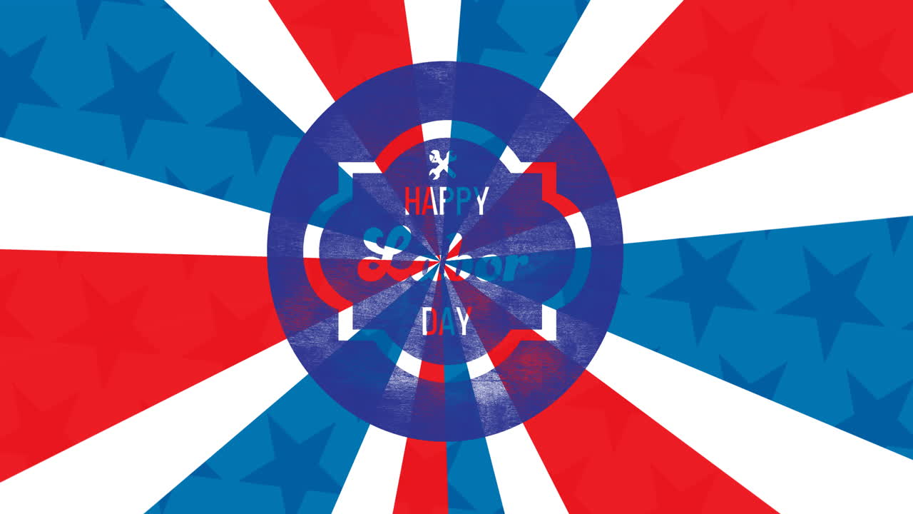 미국  ⁇ 발 패턴 위에 노동의 날 텍스트의 애니메이션