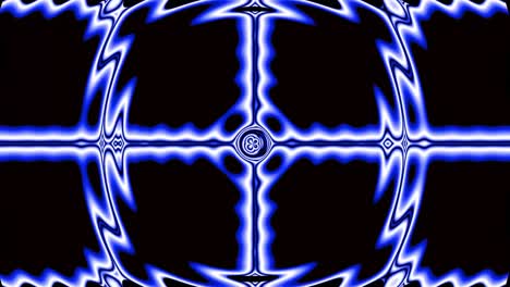 blue electrical lines fluctuate round like shape to edges on dark abstract background