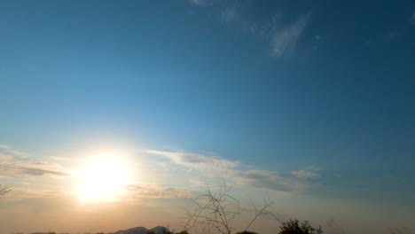 brilliantly colorful surise on a clear and crisp day - time lapse