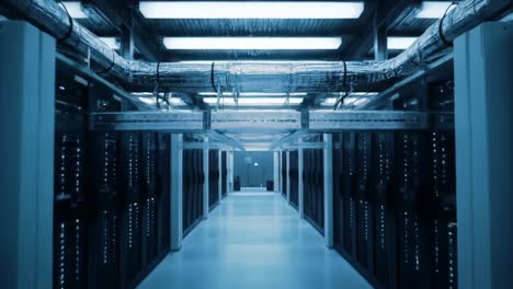 a glimpse into a high-tech data center with intricate infrastructure and modern design showcasing advanced technology and efficient cooling systems