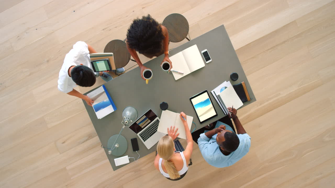 Team Meeting in Modern Office Setting