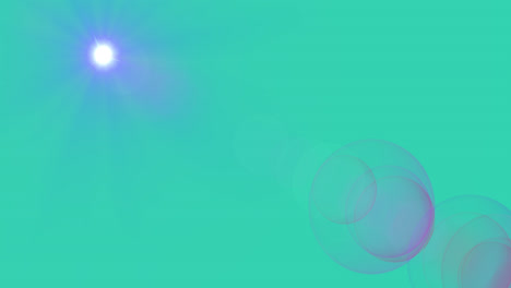 animation of light spots on green background