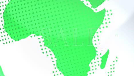 animación del texto de venta en todo el mundo.
