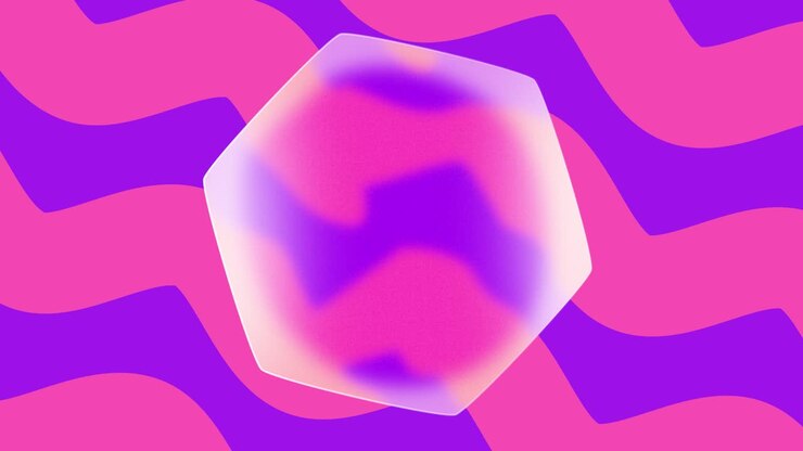 Minimalist Abstract Animated Purple Zigzag Background