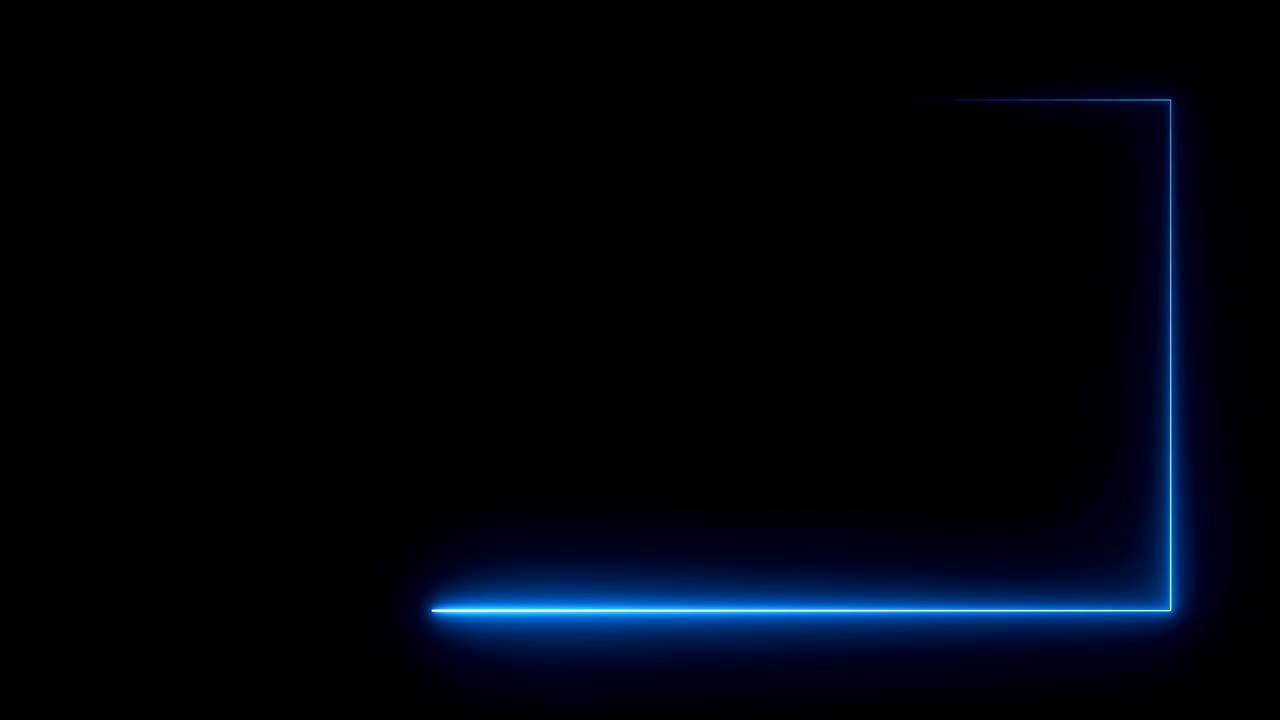 추상적인 밝은 네온 직사각형 프레임 레이저 기술 배경 디자인