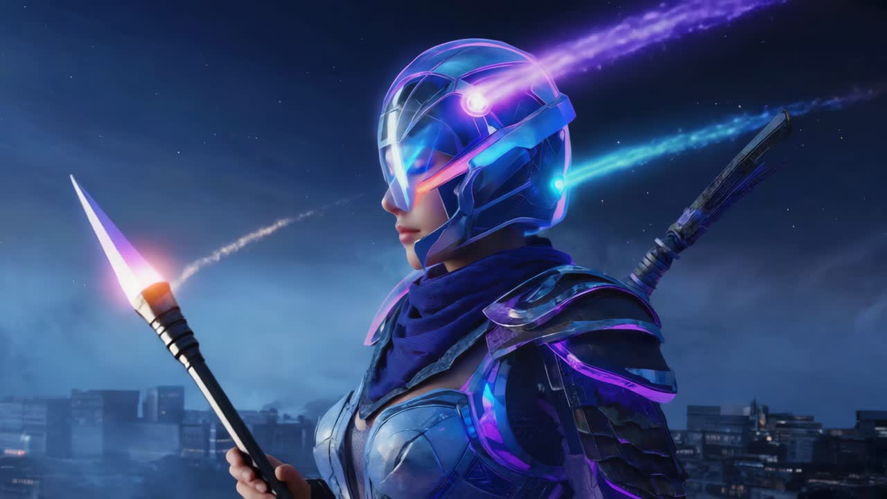 Futuristic Cyborg Warrior