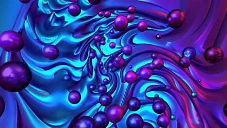 abstract 3d swirling shapes with spheres