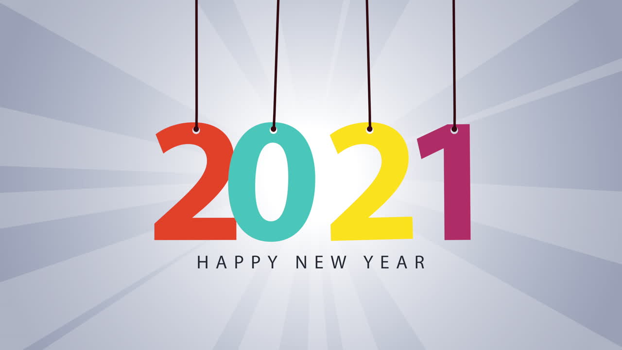 Frohes Neues Jahr 2021 Grafikdesign
