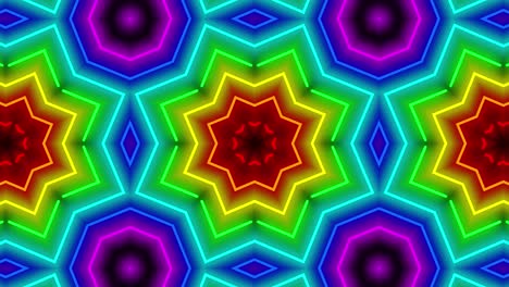 neon geometric pattern illumination animation motion graphics