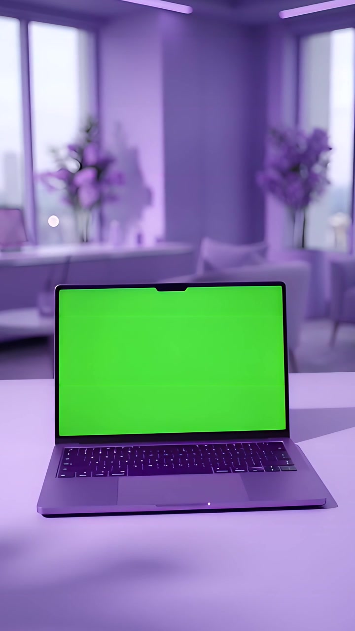 Laptop Green Screen Mockup Video 4K