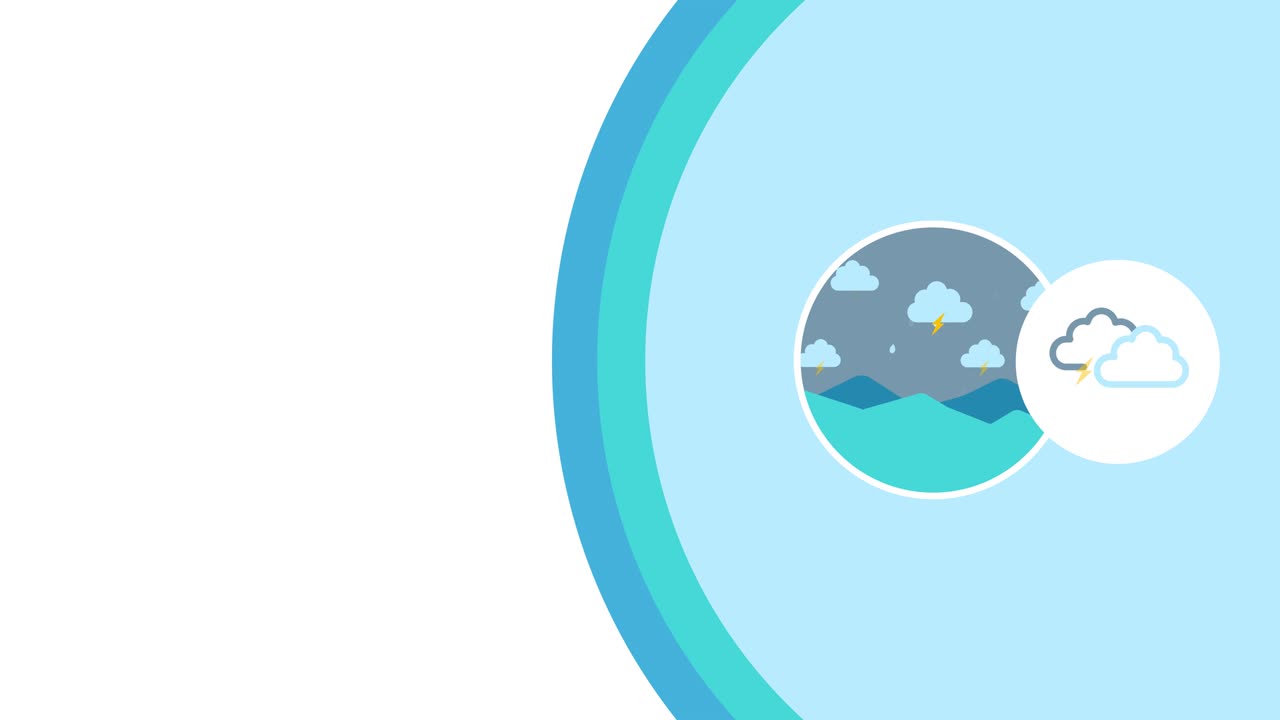 만화의 날씨 예보 아이콘의 4k 비디오