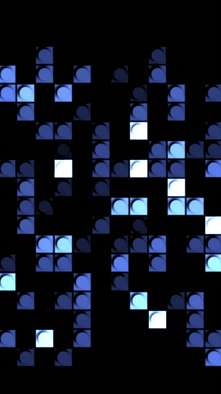 Abstract Blue Pixel Pattern