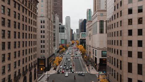 chicago magnificent mile looking south aerial view