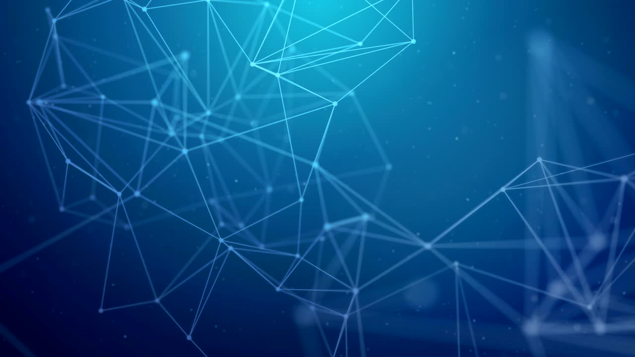Abstract plexus dark blue structure medical substance molecules medical and technology futuristic structure presentation loop backgrund for science, chemistry, biology, medicine, research.