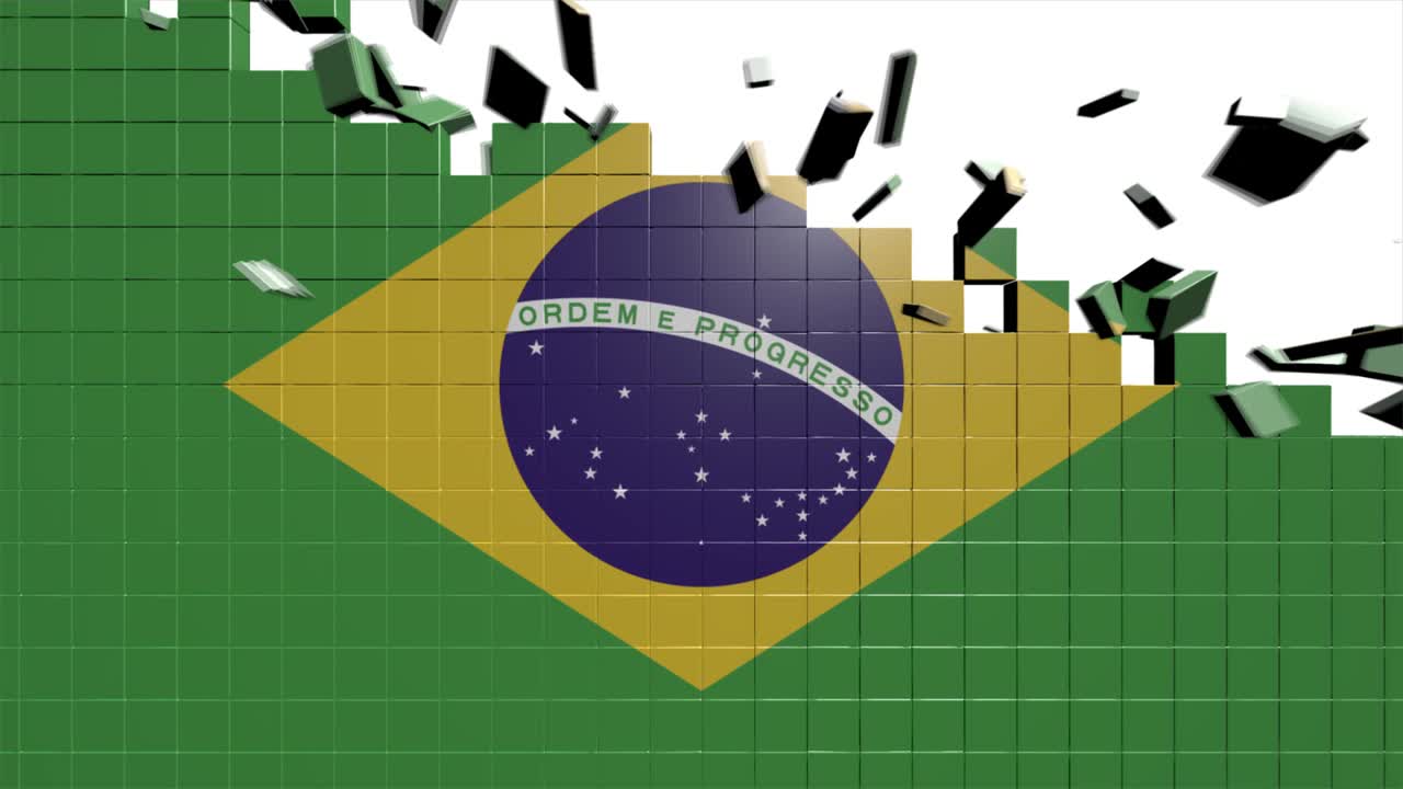 브라질 발은 지역별로 소개됩니다. 4k 애니메이션 브라질 지도 소개 배경에는 국가가 하나씩 나타나고 사라지고 카메라의 움직임이 있습니다.