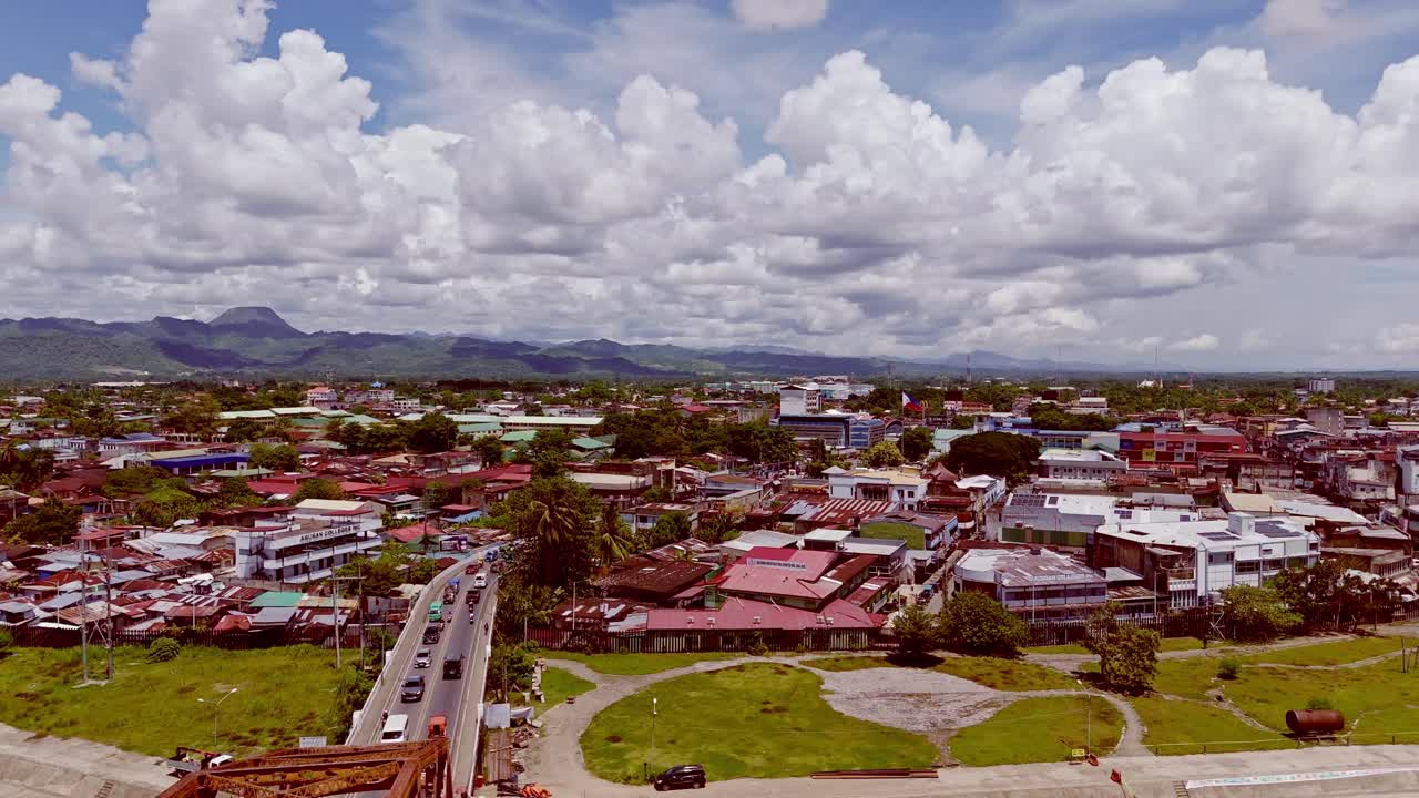 Butuan - Heavy traffic crossing the Magsaysay Bridge over the Agusan River
