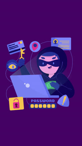 cybercrime and online fraud illustration