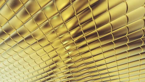 gold foil tiles texture seamless loop background 3d rendering