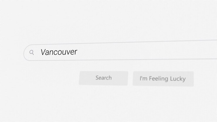 Ricerca di Vancouver sul browser internet