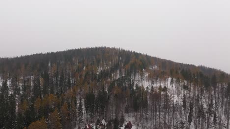 Viaje-Invernal-A-Través-De-Los-Encantadores-Paisajes-De-Polonia-Vistos-Desde-La-Perspectiva-De-Un-Dron