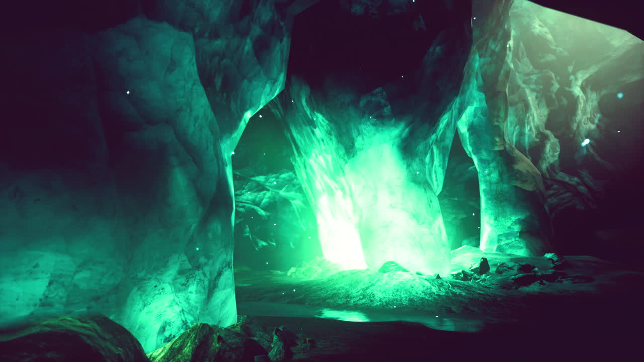 Glowing Green Cave