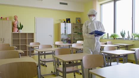 vídeo de la inspección antes de la reapertura de la escuela