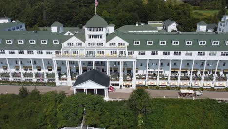 aerial shot of grand hotel