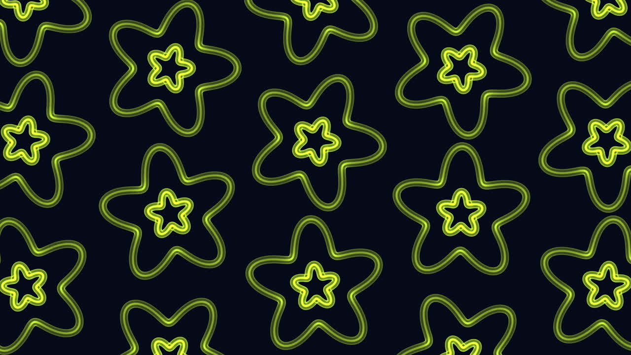 patrón de estrellas degradadas de colores con efecto neón 3